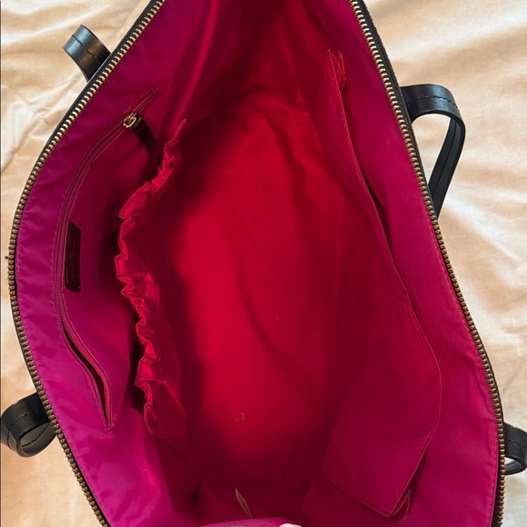 Kate Spade Black and White Baby Bag, hot pink interior - Picture 5 of 6